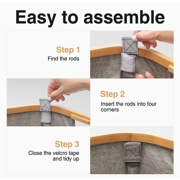 NEW Collapsible Storage or Laundry Hamper w/Lid - Picture 3 of 7